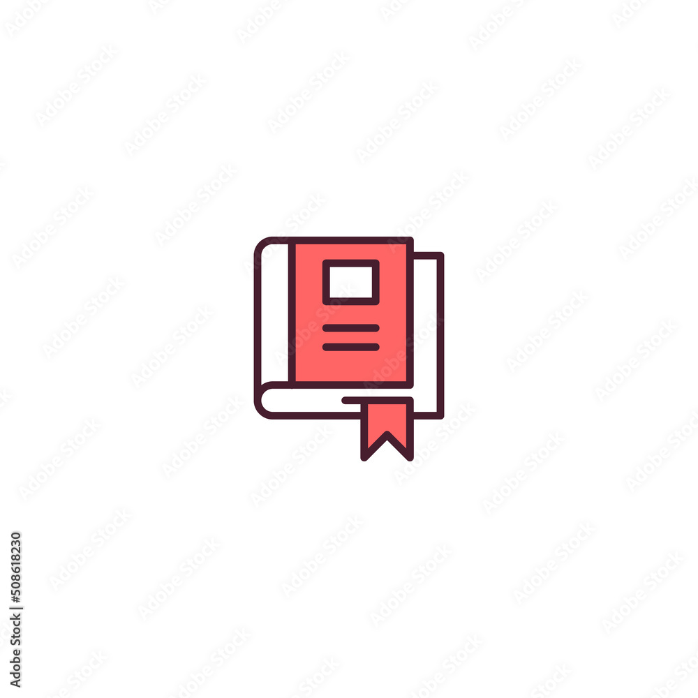 Bookmark Filled line icon. linear style sign for mobile concept and web design. Bookmark Line vector icon. Symbol, logo illustration. Vector graphic