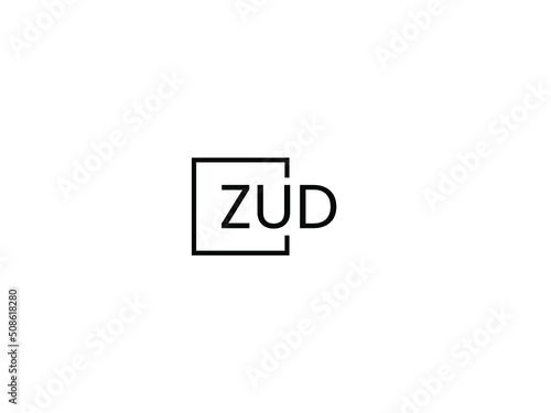 ZUD letter initial logo design vector illustration