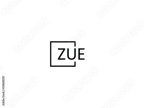 ZUE letter initial logo design vector illustration