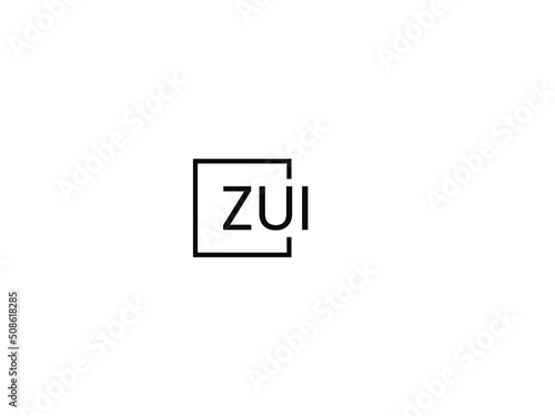ZUI letter initial logo design vector illustration