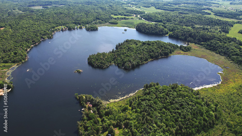 Pristine spring fed lake near Adirondack mountains.