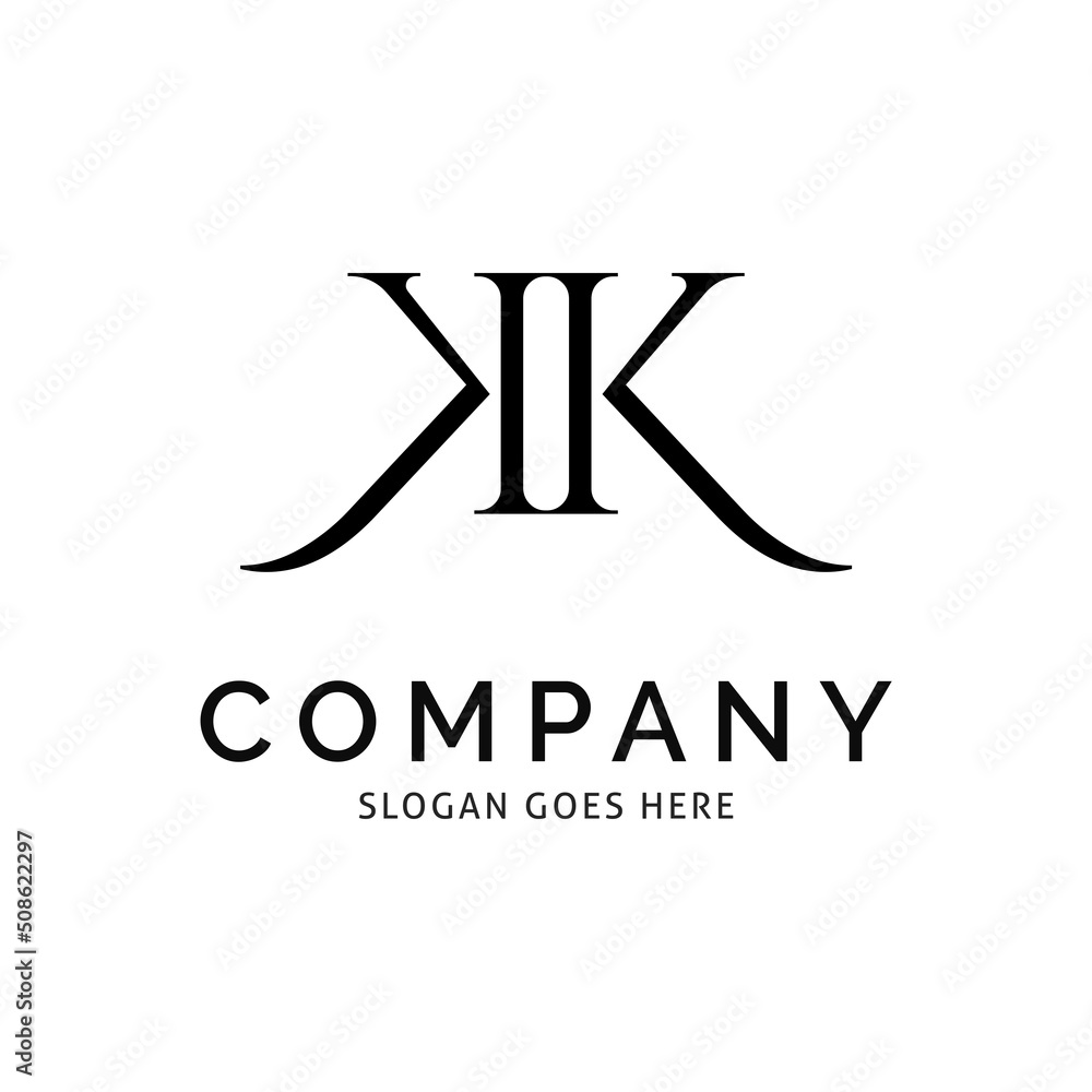 Initial Letter KK Icon Vector Logo Template Illustration Design