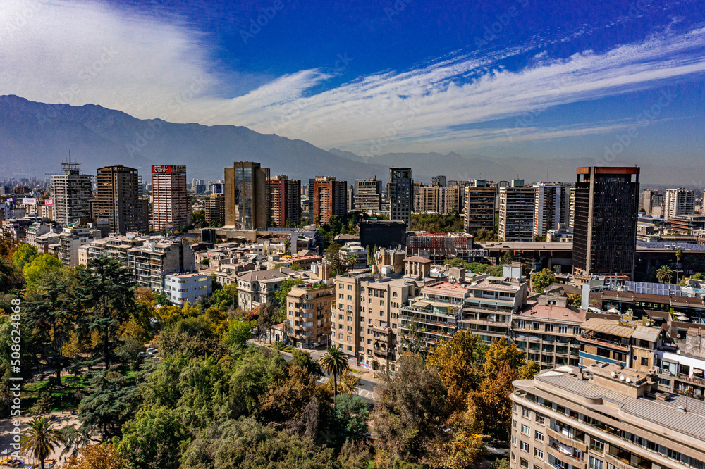 Santiago de Chile | Luftbilder von Santiago de Chile Stock Photo ...