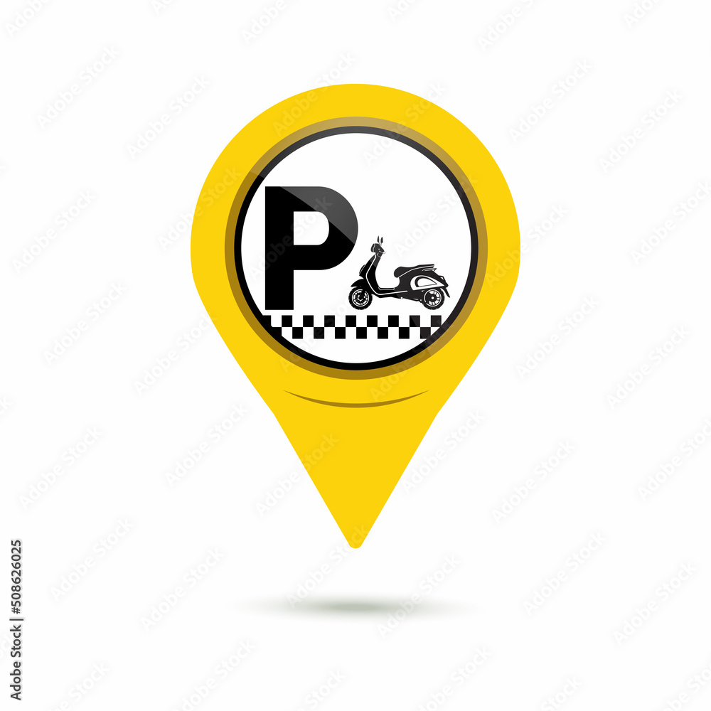 Scooter free parking sign and symbol graphic design vector illustration Scooter free parking sign and symbol graphic design vector illustration