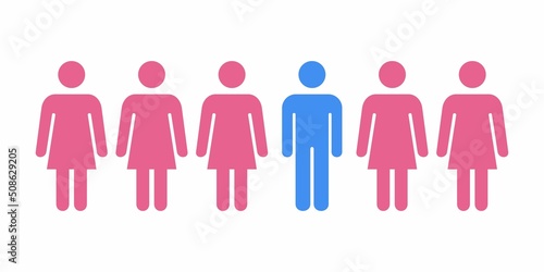 group of people illustration vector,woman and man icon.