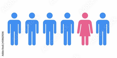 group of people illustration vector,woman and man icon.