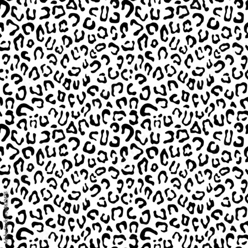 Trendy leopard print endless vector pattern, classic modern background.
