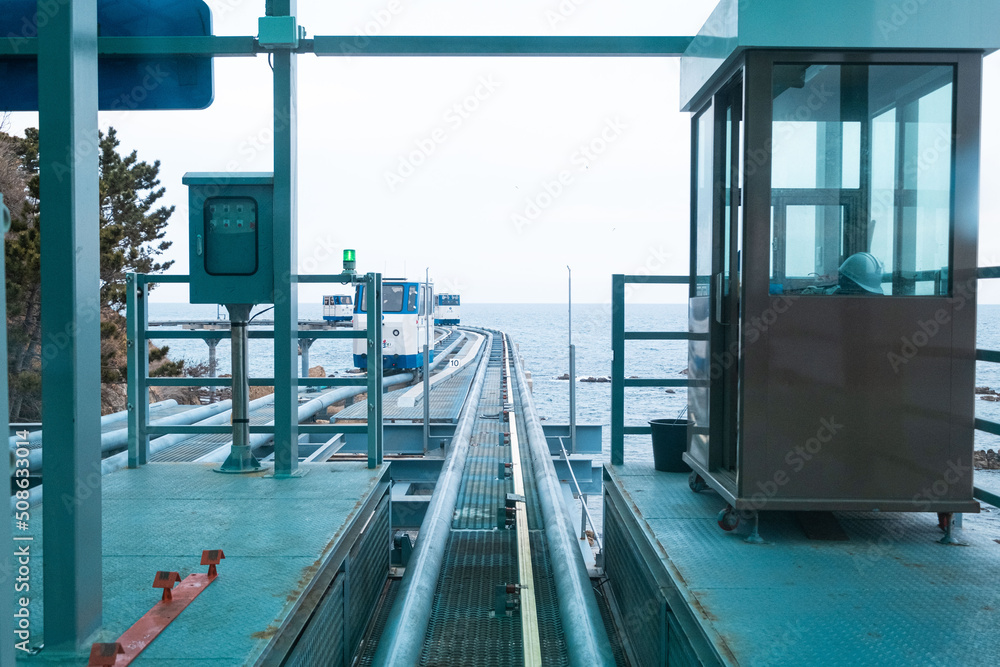 Obraz premium 죽변해안스카이레일, 