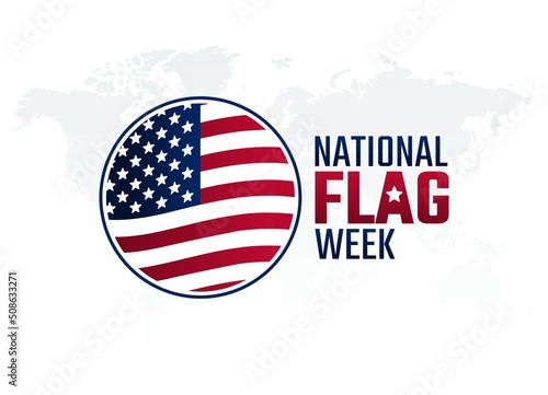 vector graphic of national flag week good for national flag week celebration. flat design. flyer design.flat illustration.