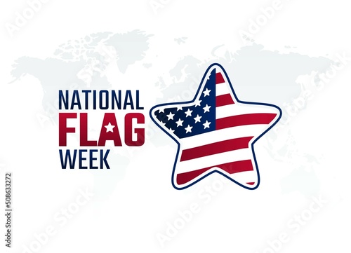 vector graphic of national flag week good for national flag week celebration. flat design. flyer design.flat illustration.