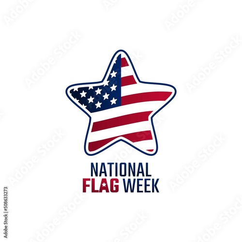 vector graphic of national flag week good for national flag week celebration. flat design. flyer design.flat illustration.
