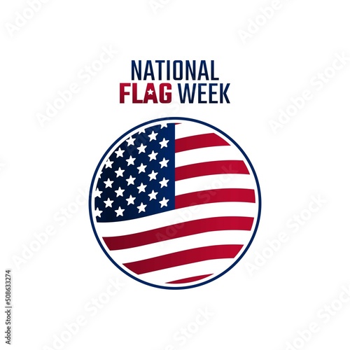 vector graphic of national flag week good for national flag week celebration. flat design. flyer design.flat illustration.