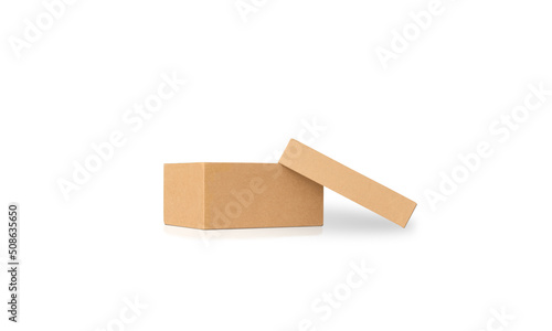 Small cardboard box with open lid
