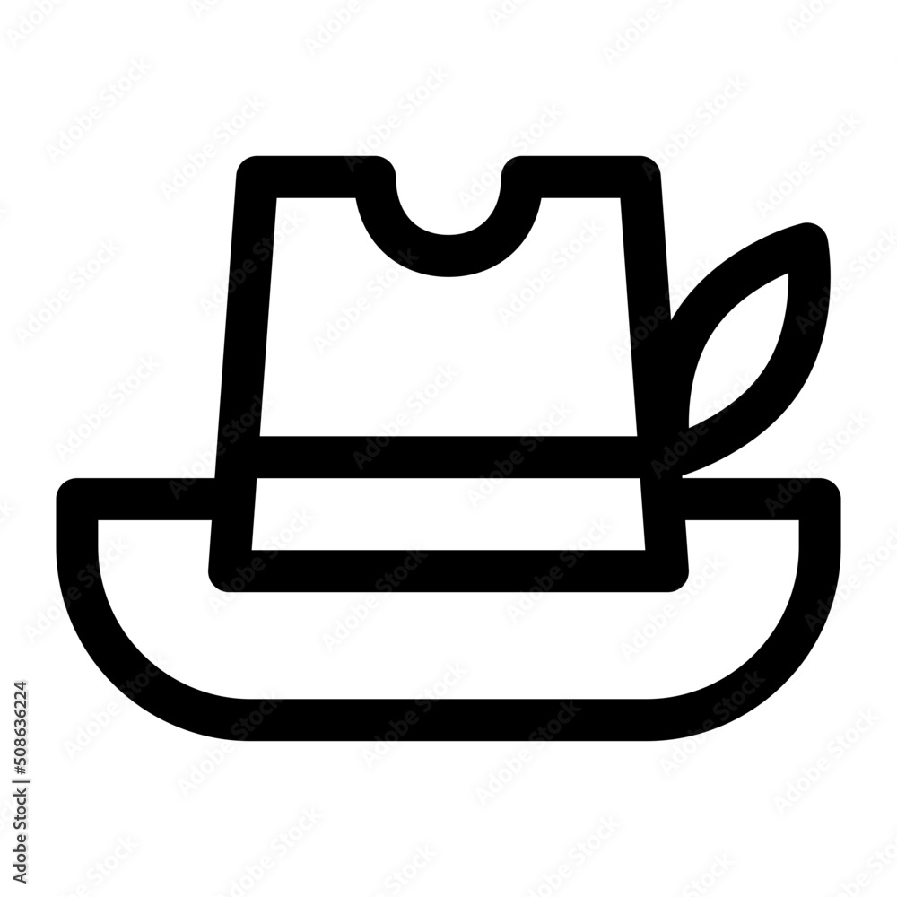 Tyrolean Line Icon Vector Tyrolean Line Icon Vector