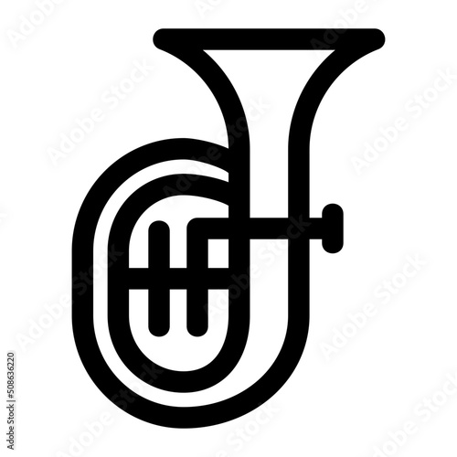 Tuba Line Icon Vector