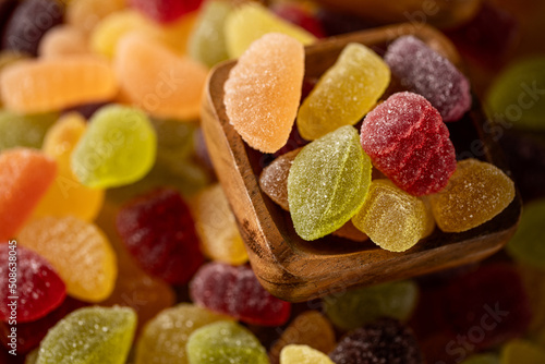 Italian jelly fruit sweets photo