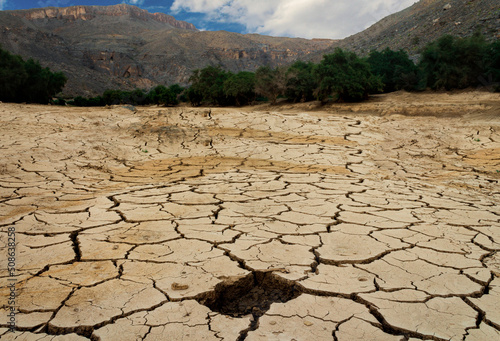 dry cracked earth