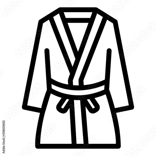bathrobe line icon