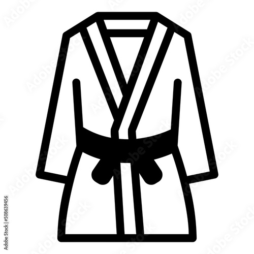bathrobe glyph icon