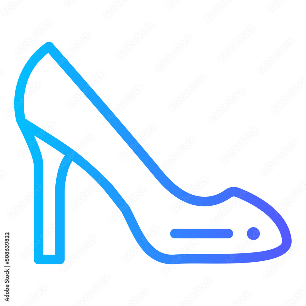 high heels gradient icon high heels gradient icon