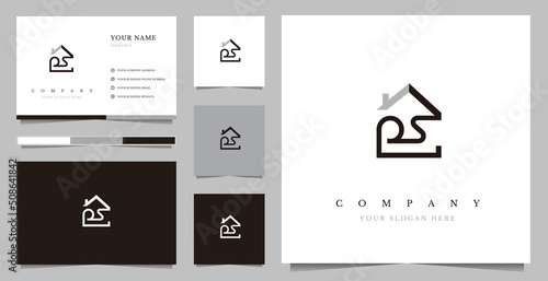 Initial PS Real Estate Logo Design Vector