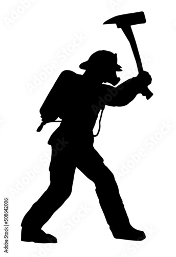 Vector-Fire Fighter with an Axe