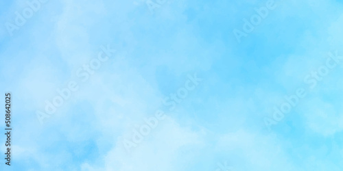 Blue sky with clouds and abstract watercolor hand painted background and Light sky blue watercolor background. abstract watercolor background, vector illustration.