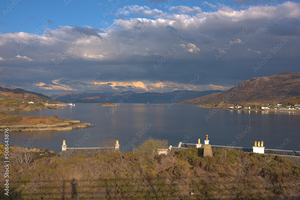 lake and mountains