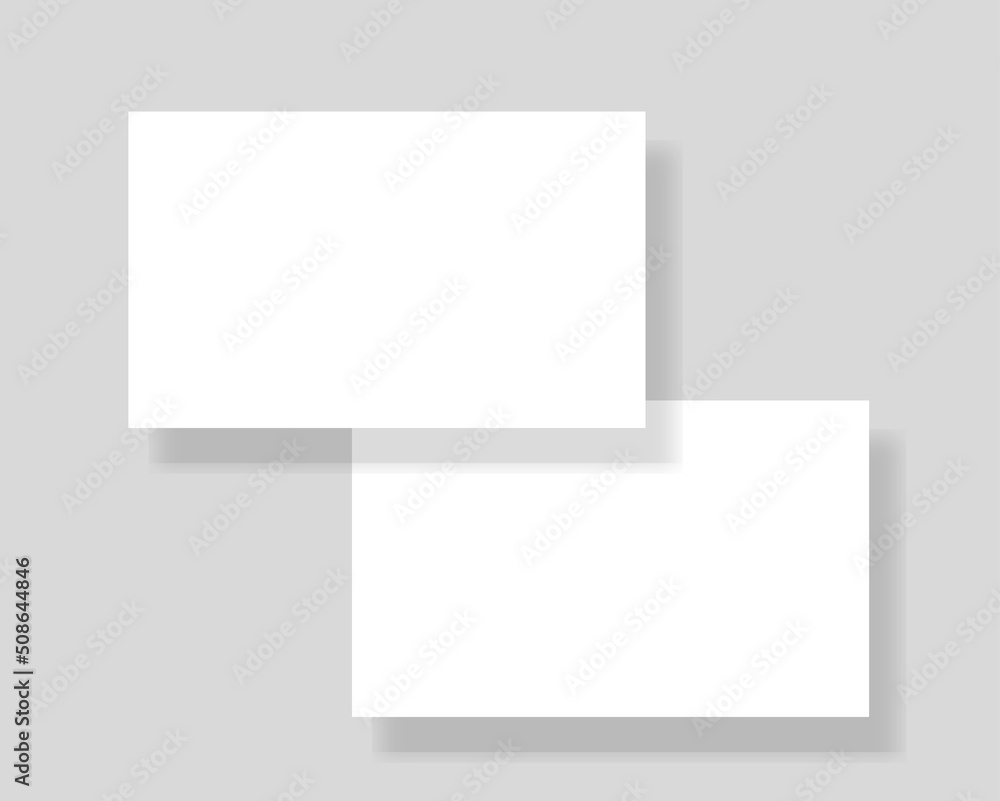 Realistic blank business card illustration for mockup. 3D Render.
Realistic blank business card illustration for mockup. 3D Render.