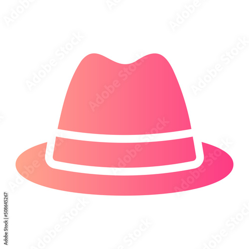 fedora hat gradient icon