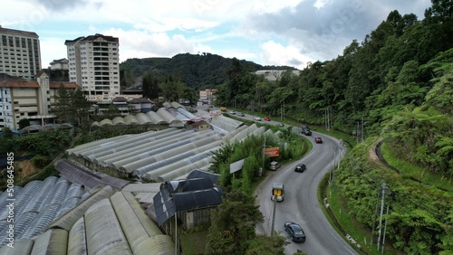 General Landscape View of the Brinchang District Within the Cameron Highlands Area of Malaysia