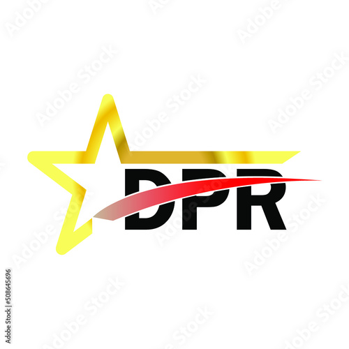 DPR letter logo design. DPR creative  letter logo. simple and modern letter logo. DPR alphabet letter logo for business. Creative corporate identity and lettering. vector modern logo  photo