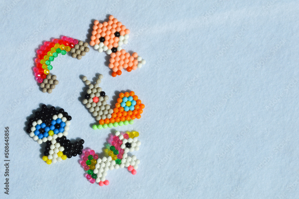children's crafts. handmade work. small toys. background for the design. children's crafts. handmade work. small toys. background for the design.