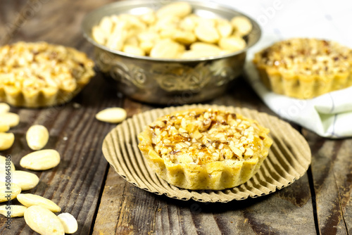 delicious homemade almond pie or tartlet