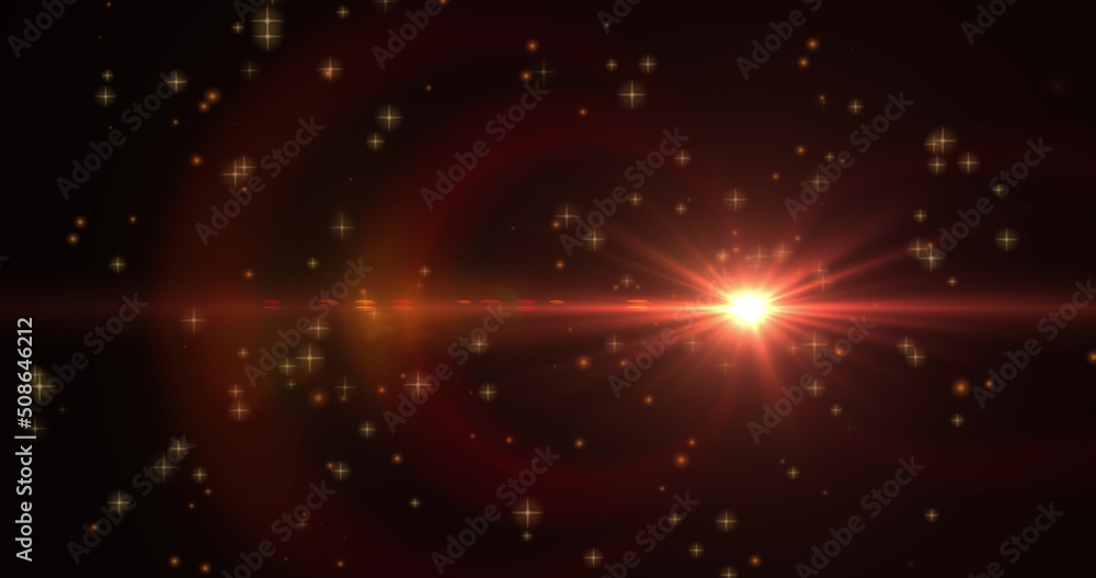 Image of multiple stars and light spots on black background
