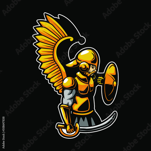 Εκτύπωση καμβά hussar polish illustration vector design