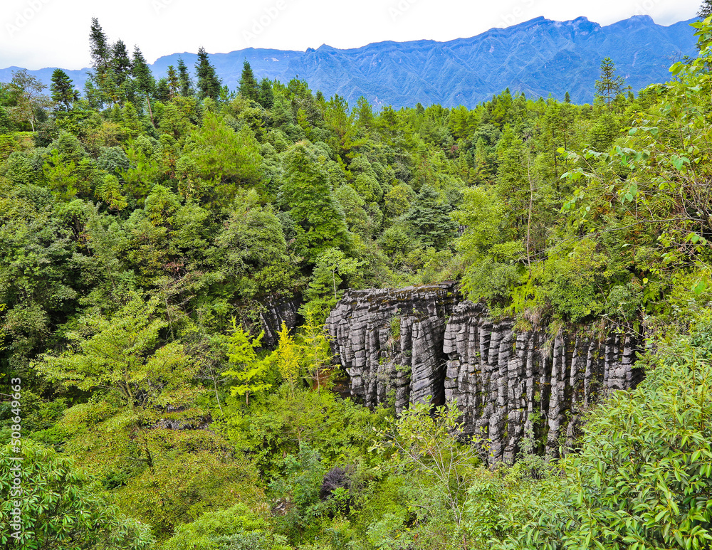 Landscape of Suobuya stone forest Enshi China