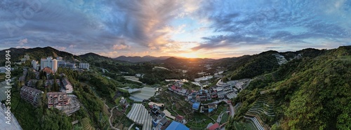 General Landscape View of the Brinchang District Within the Cameron Highlands Area of Malaysia photo