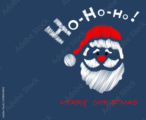 christmas greeting card,santa claus,ho-ho-ho,merry christmas,happy new year,tree,jingle bell