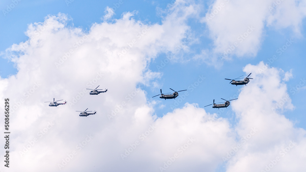 London, United Kingdom, 2nd June 2022 : RAF 70 aircraft flyby to celebrate the Queen's Platinum Jubilee
London, United Kingdom, 2nd June 2022 : RAF 70 aircraft flyby to celebrate the Queen's Platinum Jubilee