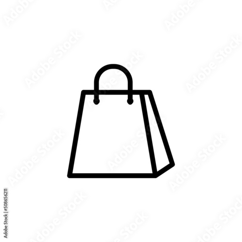 shopping bag icon flat style trendy stylist simple