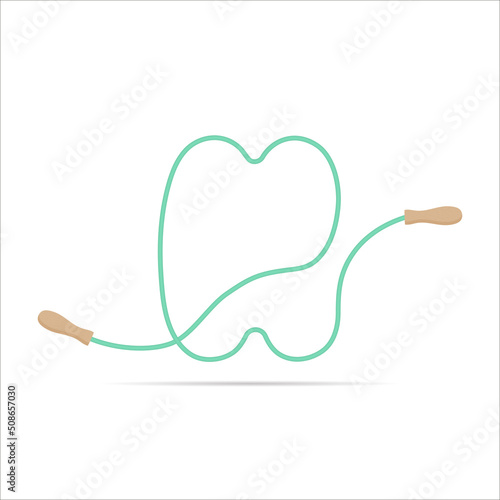H letter logo made of jumping rope. Vector isolated font app logo, sports and healty design and more
