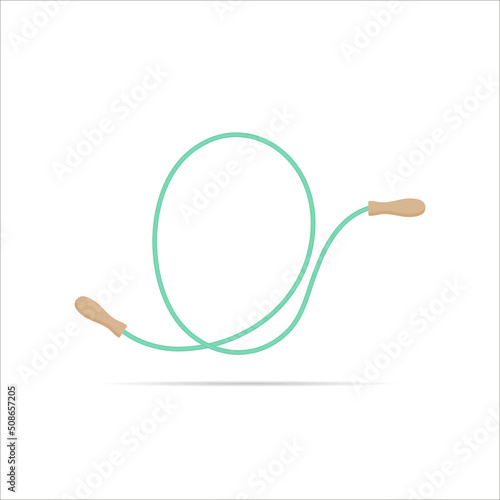 0 number logo made of jumping rope. Vector isolated font app logo, sports and healty design and more