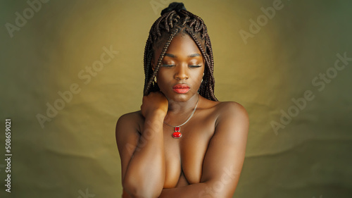 Φωτογραφία Dreads style close-up portrait of beautiful black woman
