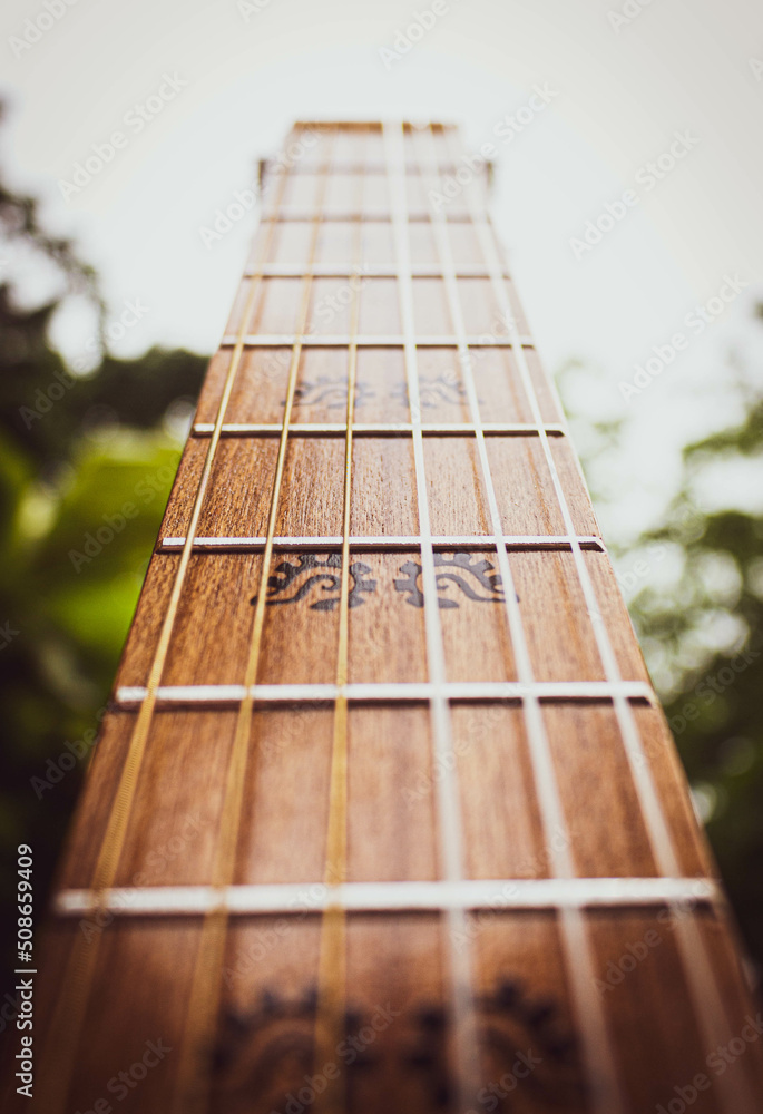 acoustic guitar neck with nylon strings acoustic guitar neck with nylon strings