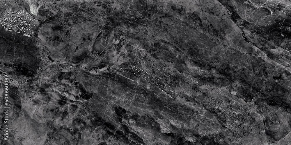 Black and White Granite Marble, Abstract Texture Background, Luxurious