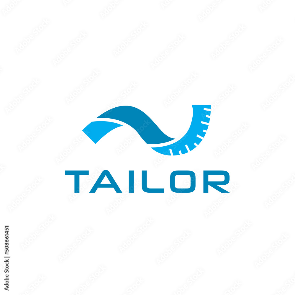 Tailor ruler icon logo design Tailor ruler icon logo design