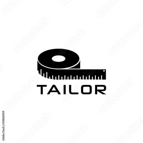 Tailor ruler icon logo design