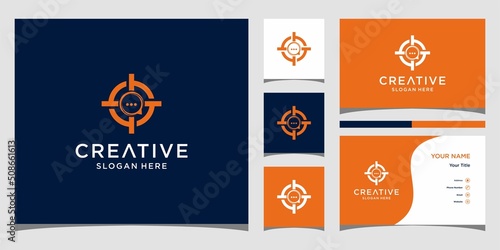 Target chat logo designs template.