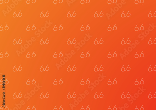 6.6 logo for sale poster. 6.6 Online super sale pattern banner template on red background.